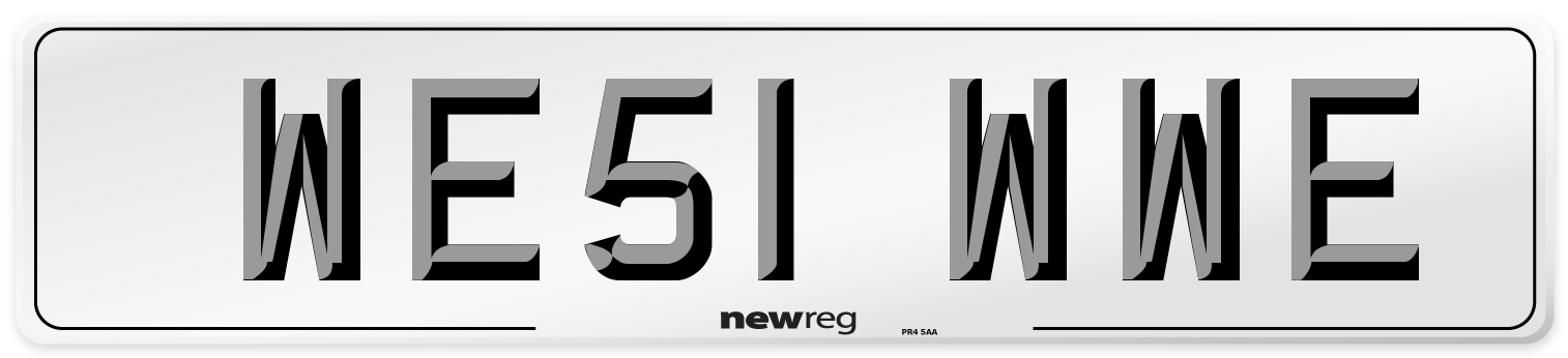 WE51 WWE Number Plate from New Reg